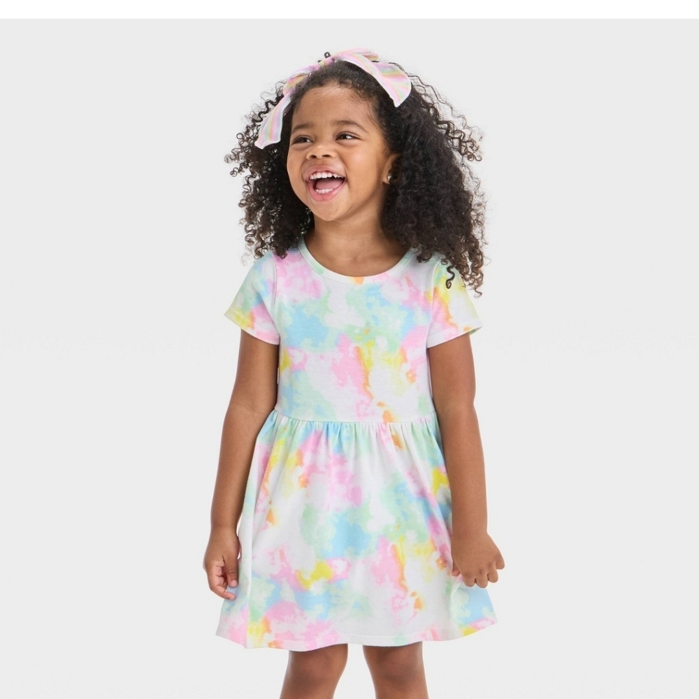 Cat & Jack Toddler Girls Tie Dye Dress 3T
